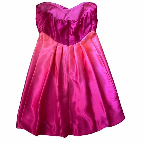 Pink Ombré Strapless Empire Waist Dress XXS - Picture 2 of 12